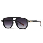 Lucas Aviator Shades (Black / Leopard Grey ) - Men's Sunglasses | Zavonix