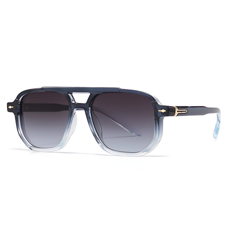 Lucas Aviator Shades (Blue / Dark Grey Gradient ) - Men's Sunglasses | Zavonix