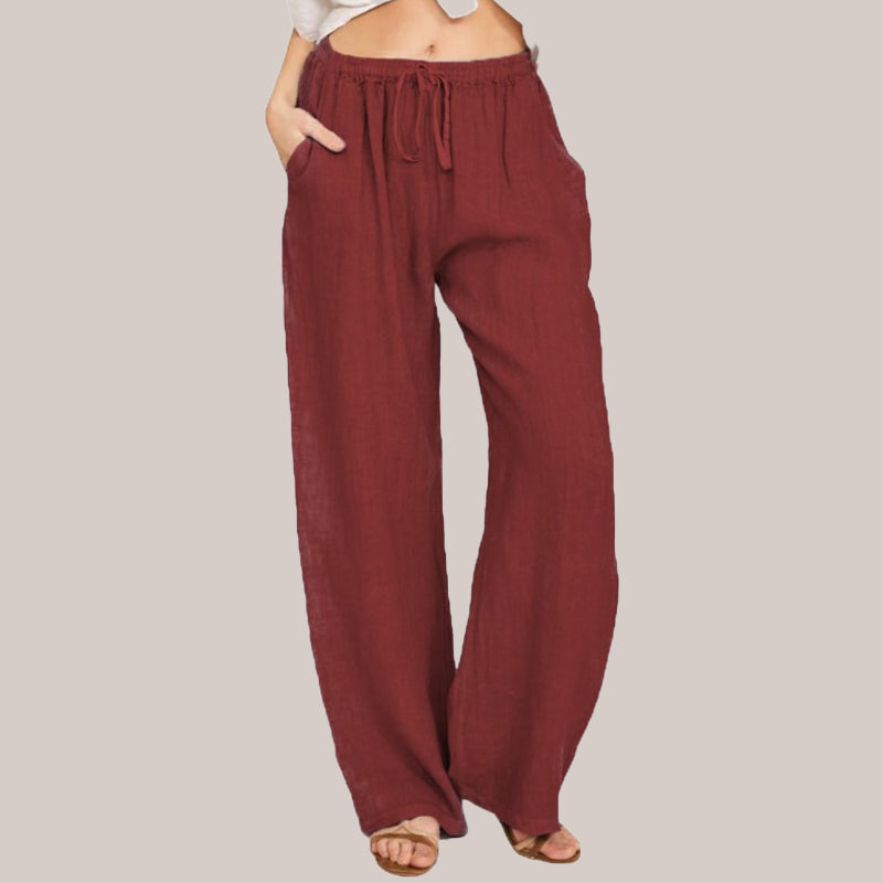 Luma Cotton Linen Wide Leg Pants Product Image 03