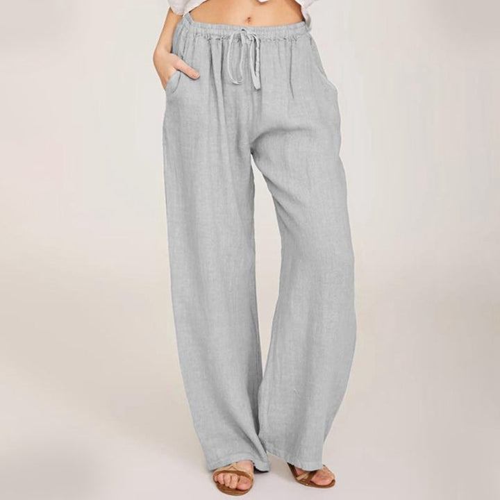 Luma Cotton Linen Wide Leg Pants Product Image 04