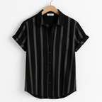 Lumina Linen Shirt (Black XS) - | Zavonix