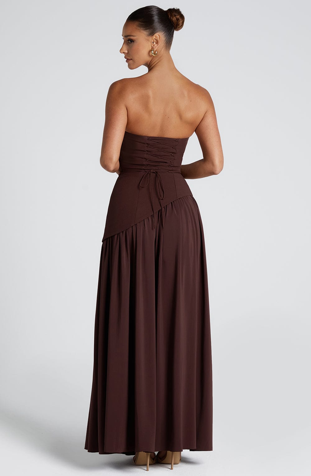 LumoraGaze™ Maxi — Sculpted Elegance with Graceful Flow (XS ) - Dress | Zavonix