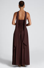 LumoraGaze™ Maxi — Sculpted Elegance with Graceful Flow (XS ) - Dress | Zavonix