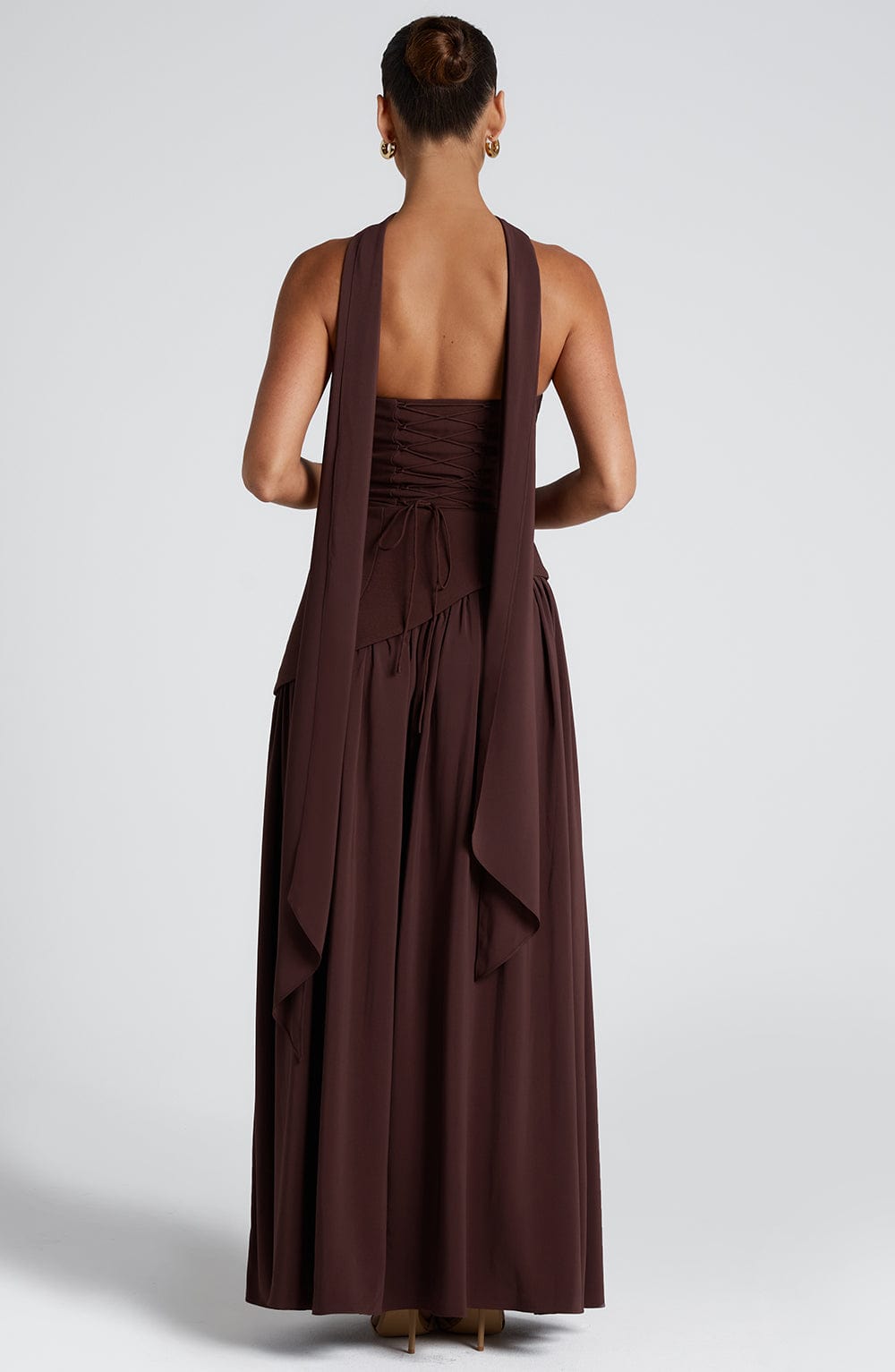LumoraGaze™ Maxi — Sculpted Elegance with Graceful Flow (XS ) - Dress | Zavonix