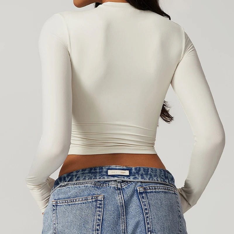 "Lunelle" Crop - Top (White S) - | Zavonix