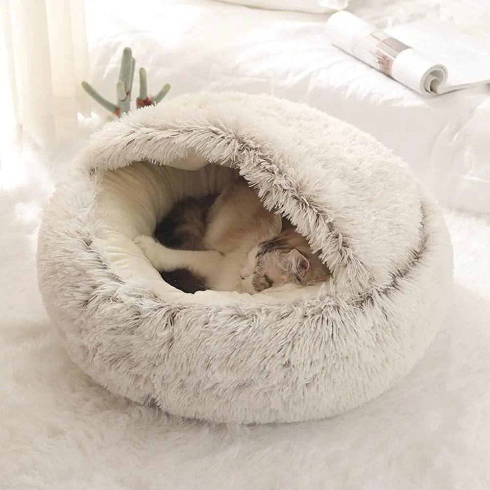 Lunara — Plush Cat Bed with Joint Support and Cozy Design