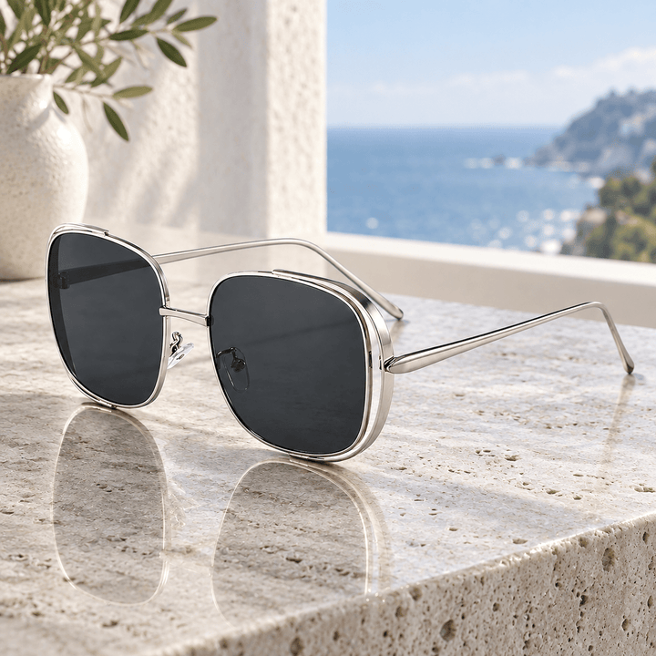 Lunara Square Sunglasses Silver image 10