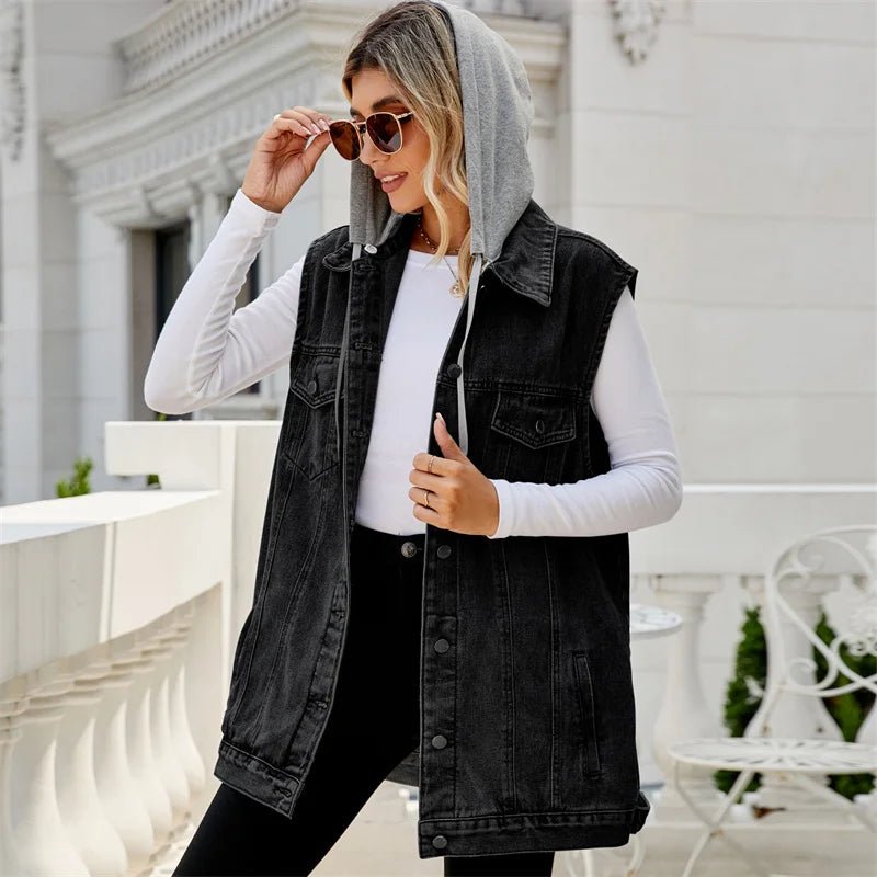 LunaTex Denim Vest (Black XS) - | Zavonix