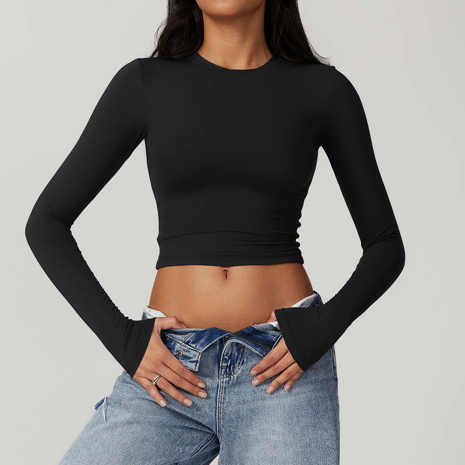 "Lunelle" Crop - Top (Black S) - | Zavonix