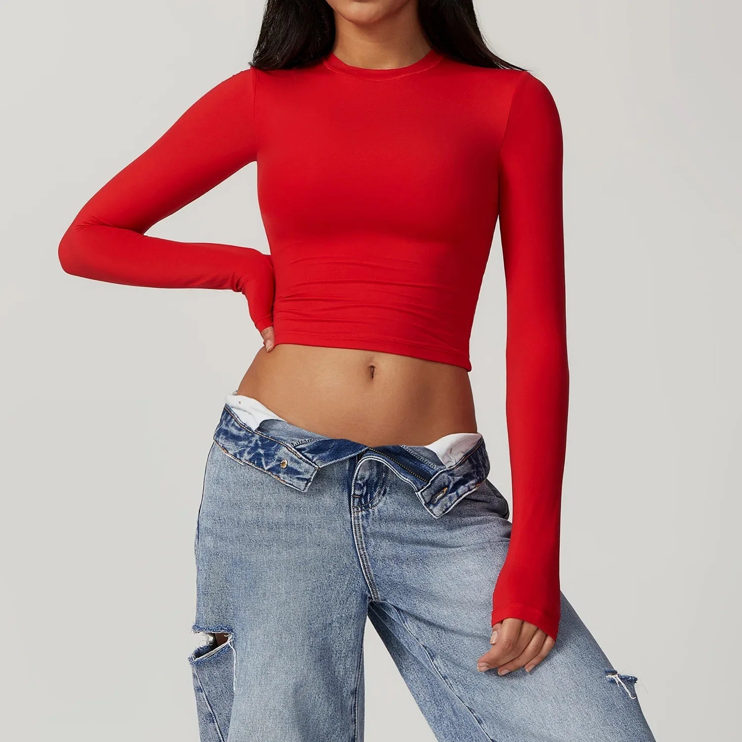 "Lunelle" Crop - Top (Red S) - | Zavonix