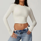 "Lunelle" Crop - Top (White S) - | Zavonix