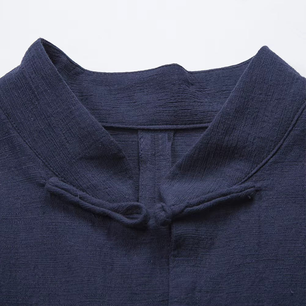 Luohan Traditional Samurai - Era Linen Shirt (Black XXS) - | Zavonix