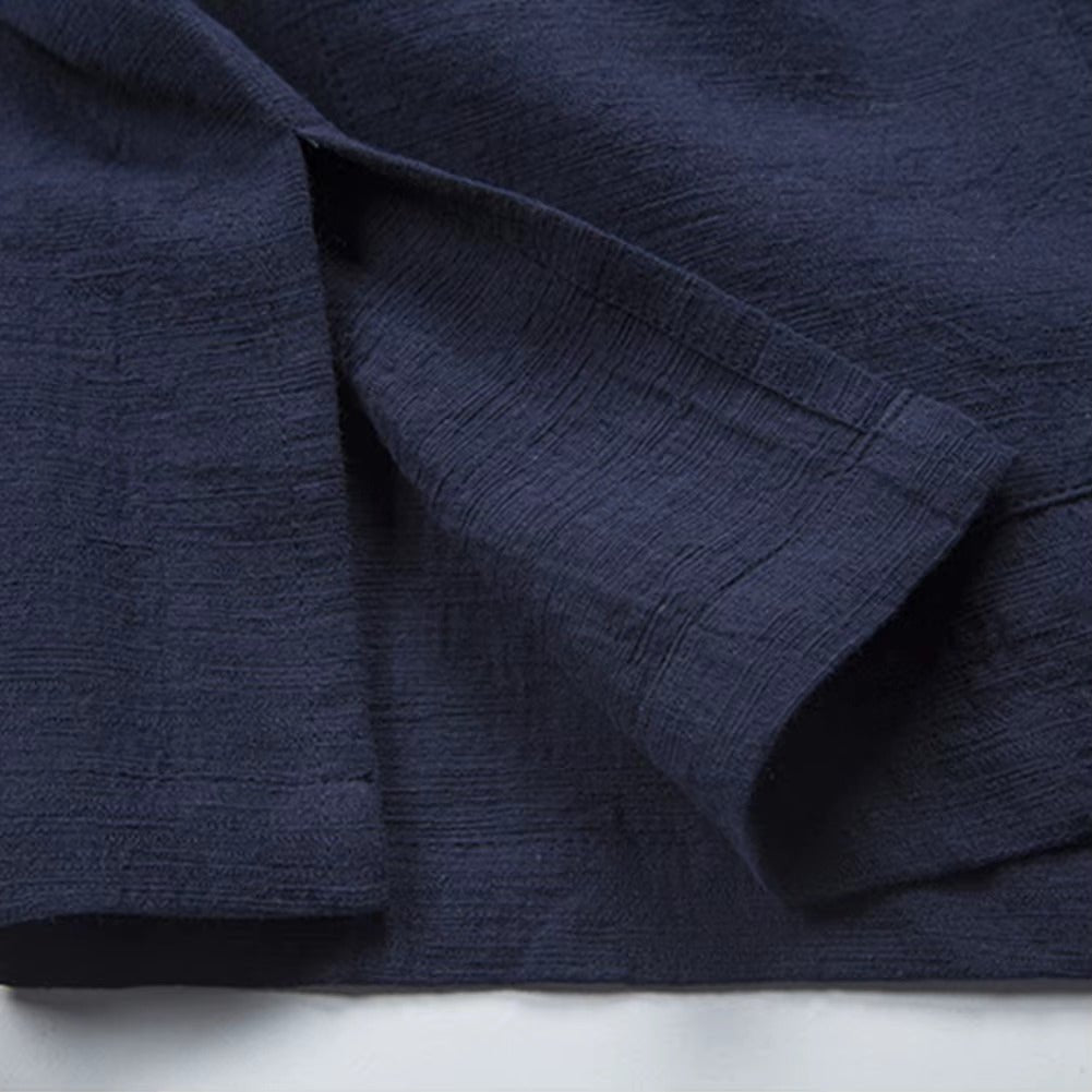 Luohan Traditional Samurai - Era Linen Shirt (Black XXS) - | Zavonix