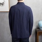 Luohan Traditional Samurai - Era Linen Shirt (Black XXS) - | Zavonix