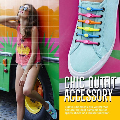 Luxe Lazy Shoelaces | No Tie Elastic Silicone Laces for Slip-On Comfort 5
