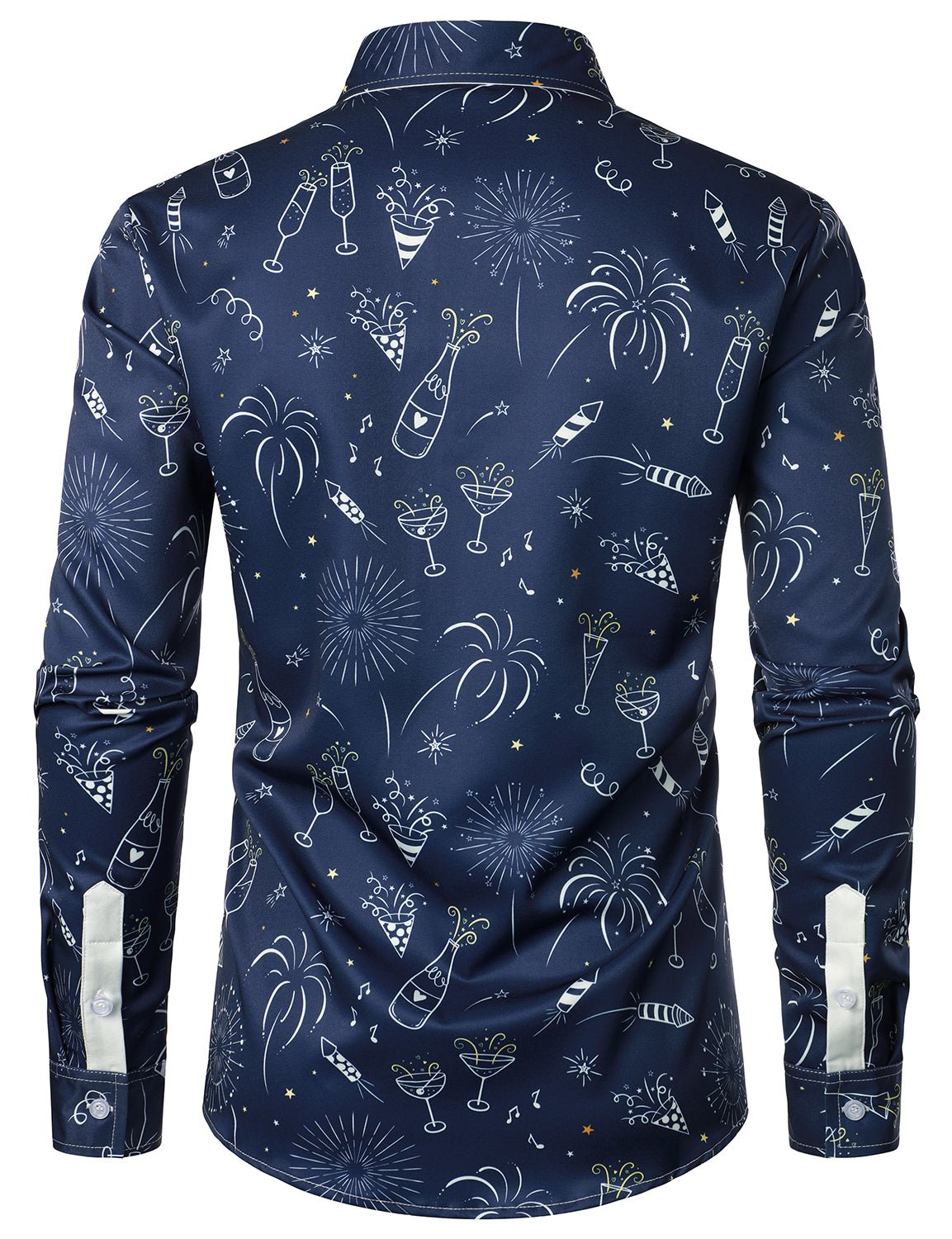 Luxol Stretch — Men’s Wrinkle - Resistant Holiday Shirt with Comfort Fit (Blue S) - xmas | Zavonix