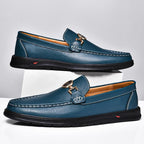 Leather Loafers™ — Command Respect with Every Step in Unstoppable Comfort and Style (Blue 46) - Shoes | Zavonix