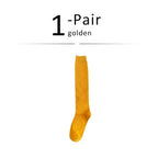 Luxéra Cotton Blend Stockings — Soft Breathable Women’s Socks with Support (Gold ) - | Zavonix