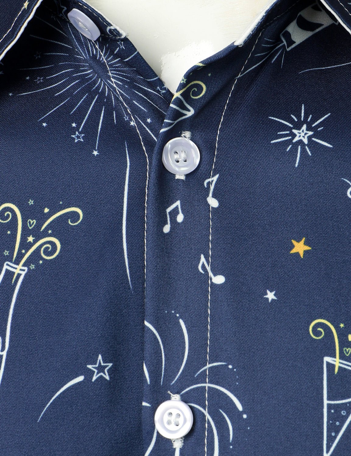 Luxol Stretch — Men’s Wrinkle - Resistant Holiday Shirt with Comfort Fit (Blue S) - xmas | Zavonix