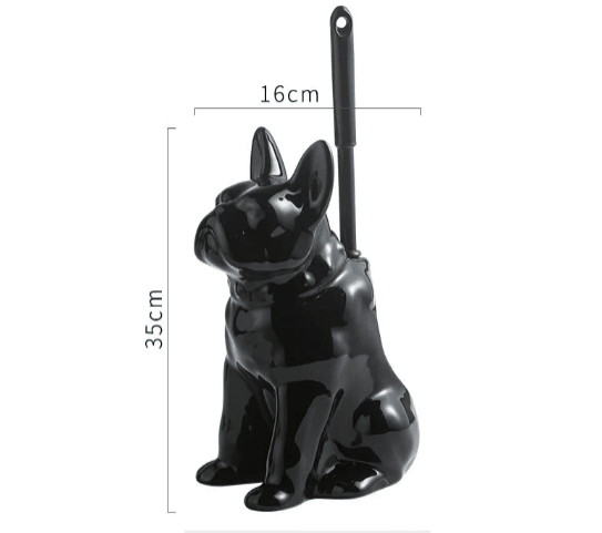 Luxury Ceramic Toilet Brush with Unique Dog Design – Stylish Toilet Bowl Brush and Holder for Bathroom Decor 5