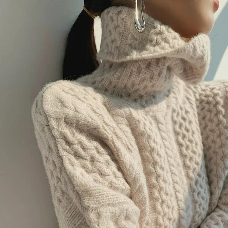 Madeline 100% Genuine Cashmere Sweater (Beige XS) - | Zavonix
