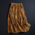 MADINA LINEN SKIRT (Brown XS) - | Zavonix
