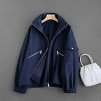 MADONA COAT (Navy Blue XS) - | Zavonix