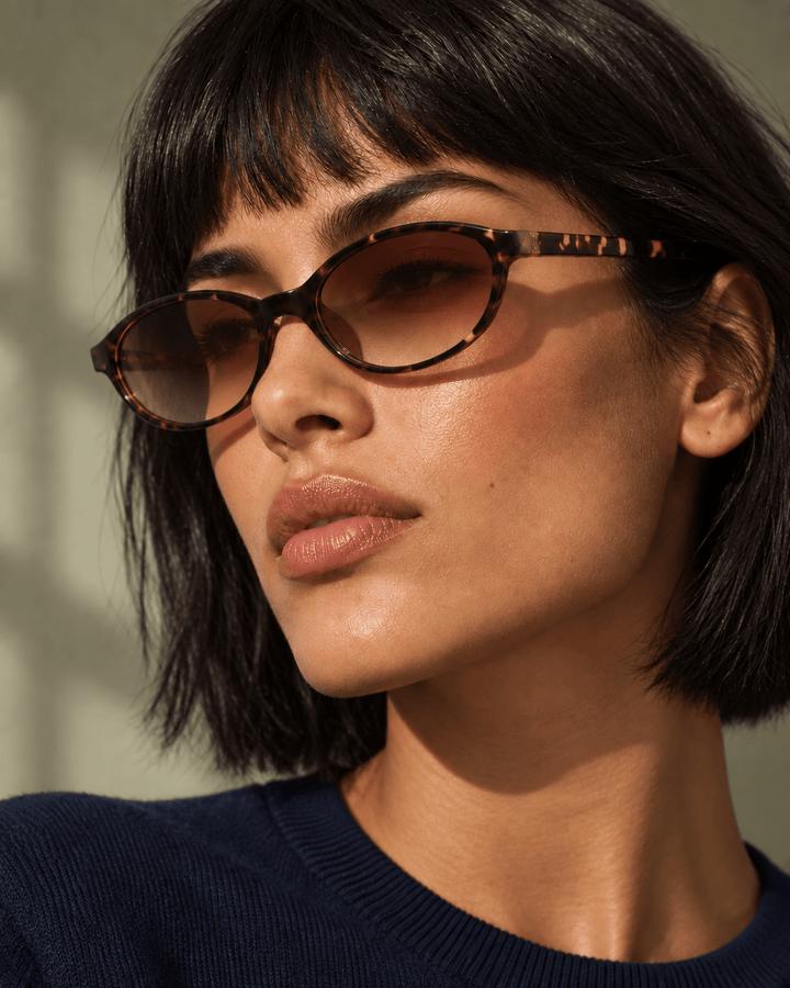Maelle Oval Sunglasses Leopard image 04