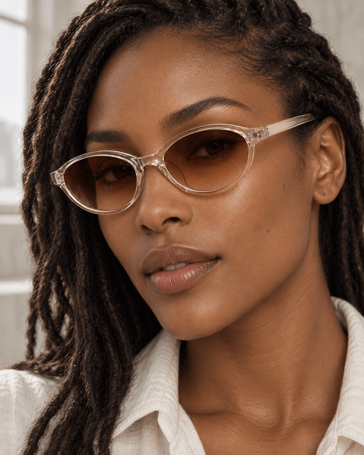 Maelle Oval Sunglasses Beige image 08