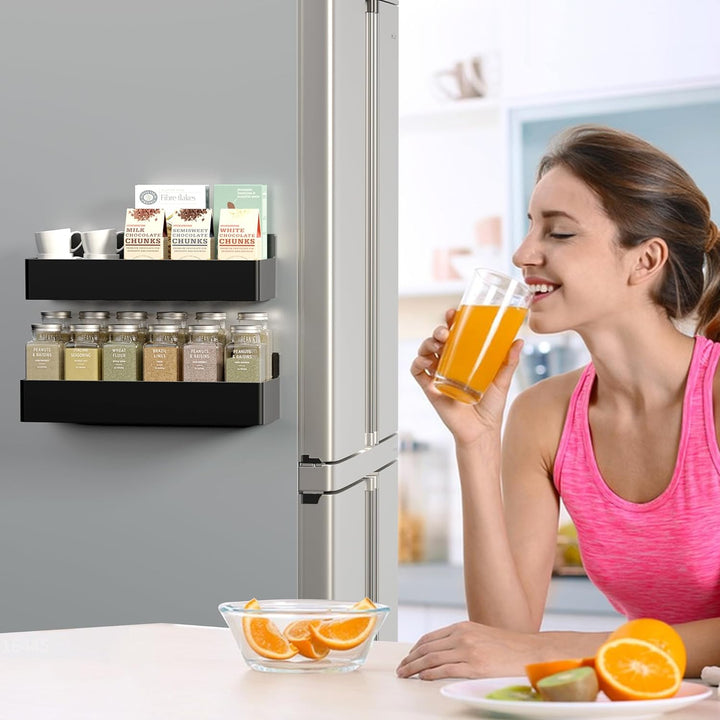 Magnetic Kitchen Spice Rack with Reinforced Steel Frame