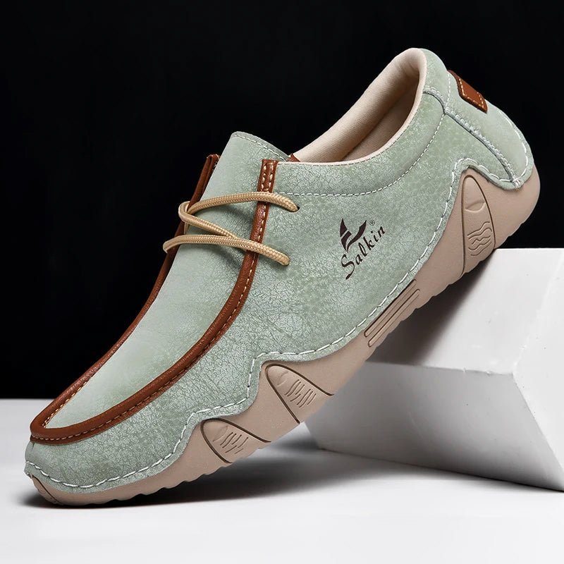 "Magnus" Driving Slip - Ons (Green 7) - Loafers | Zavonix