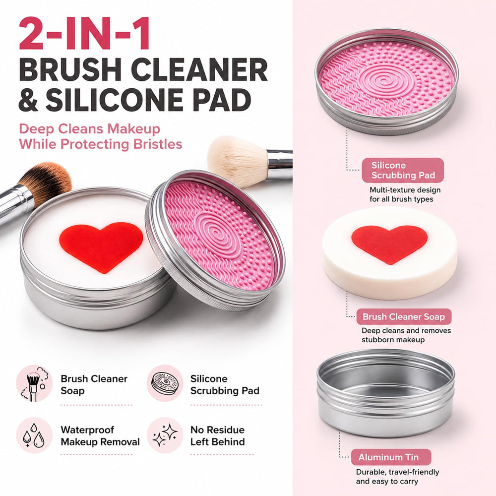 Makeup Brush Cleaning Soap Silicone Scrubber Product Image 02