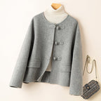 MARIA WOOL JACKET (Light Gray XS) - | Zavonix