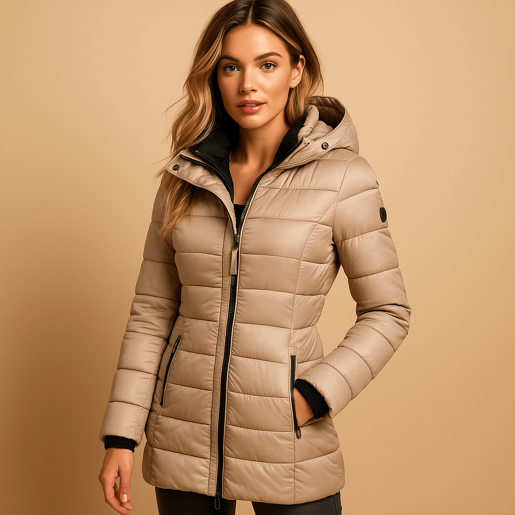 Mara Women's Puffer Coat | Lightweight Insulation, Mid-Length Design 2