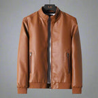 "Marchetti" Faux Leather Jacket (Khaki XXS) - | Zavonix