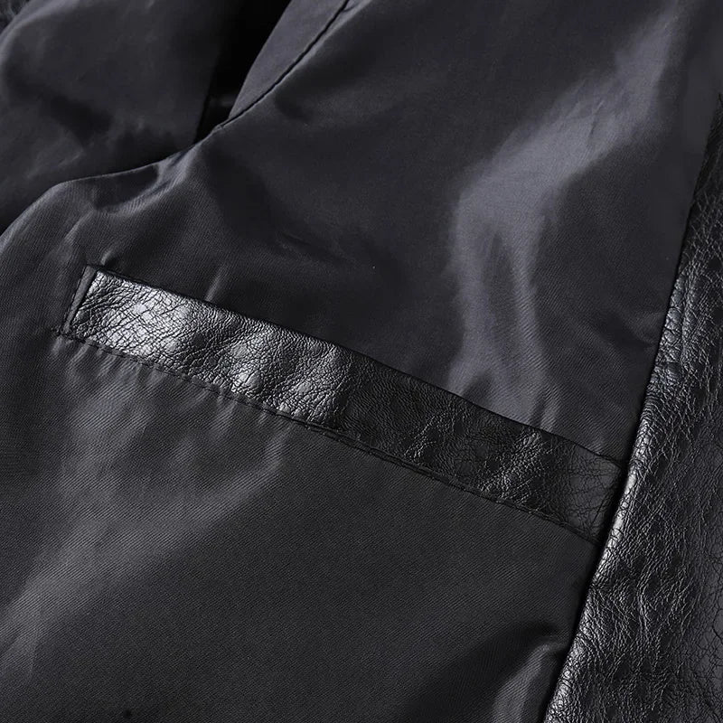 "Marchetti" Faux Leather Jacket (Khaki XXS) - | Zavonix