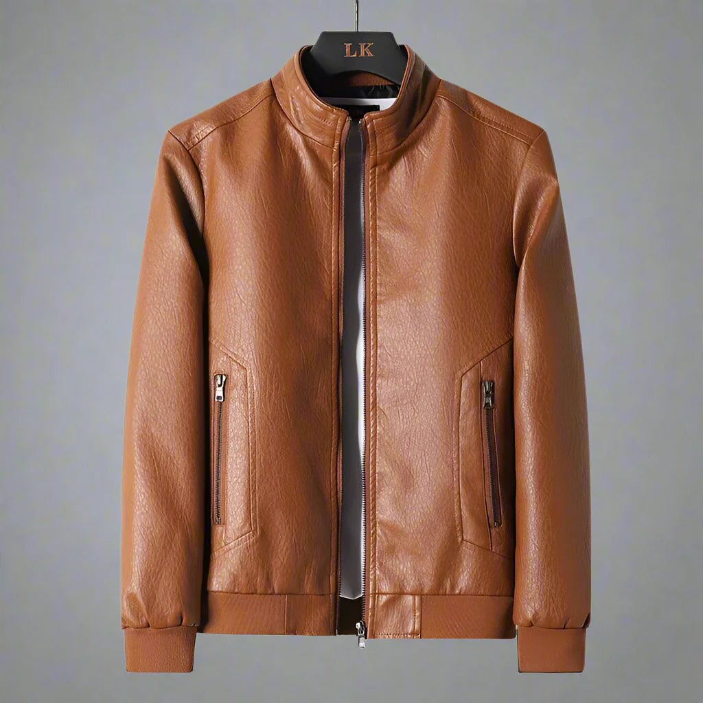 "Marchetti" Faux Leather Jacket (Red XXS) - | Zavonix