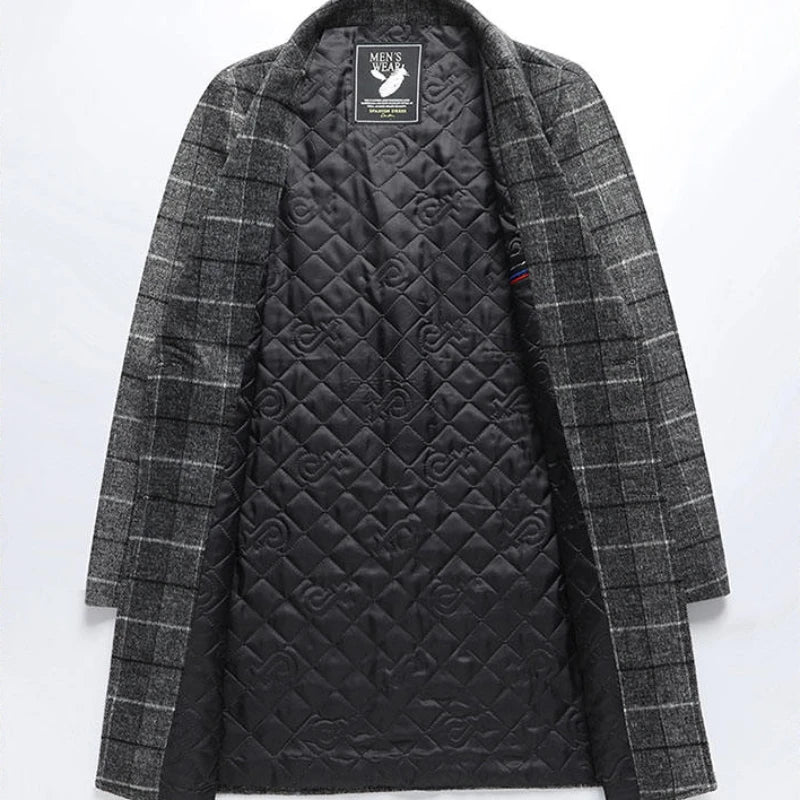 "Marco Salvatore" Wool - Mix Overcoat (Gray XXS) - | Zavonix