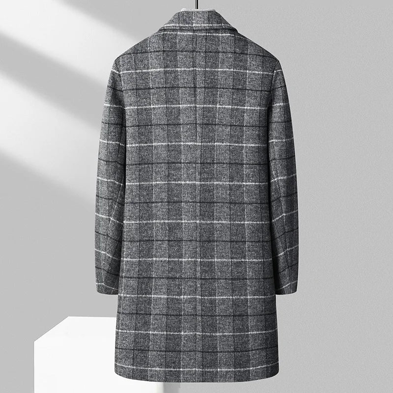"Marco Salvatore" Wool - Mix Overcoat (Gray XXS) - | Zavonix
