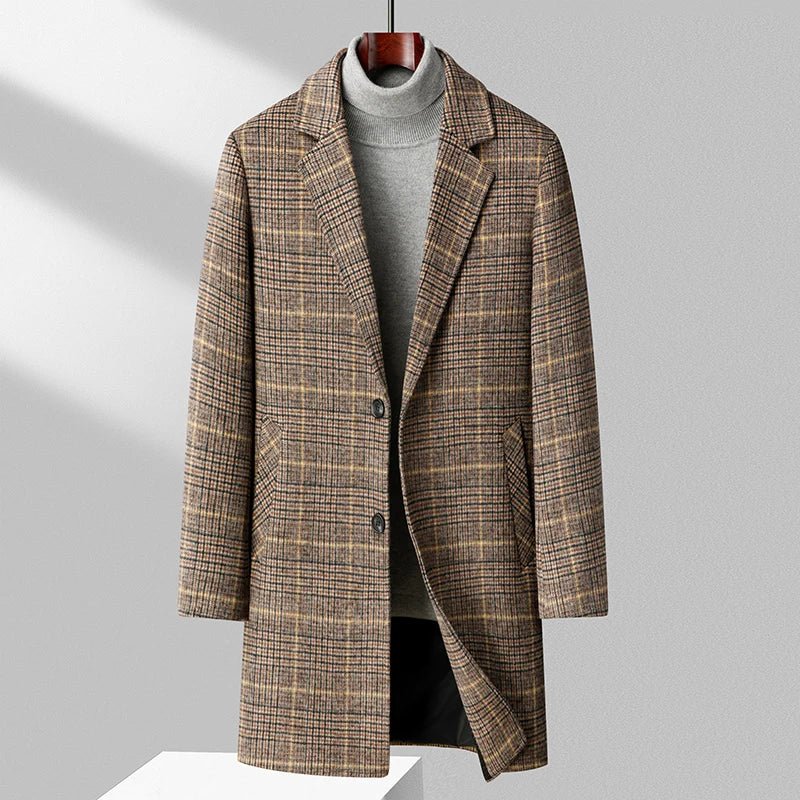 "Marco Salvatore" Wool - Mix Overcoat (Khaki XXS) - | Zavonix