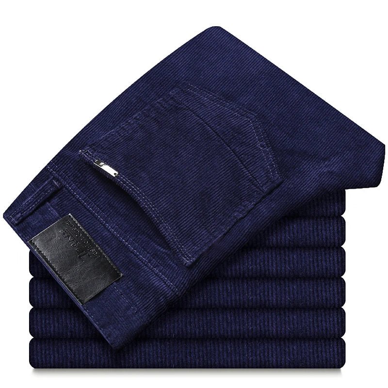"Marconi" Corduroy Trousers (Charcoal Black 28) - | Zavonix
