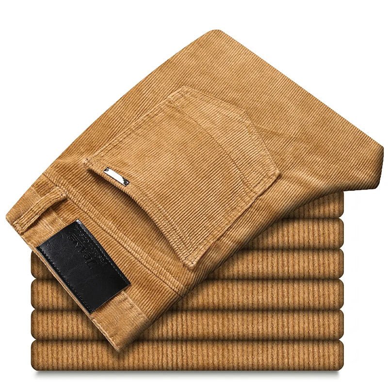 "Marconi" Corduroy Trousers (Charcoal Black 28) - | Zavonix