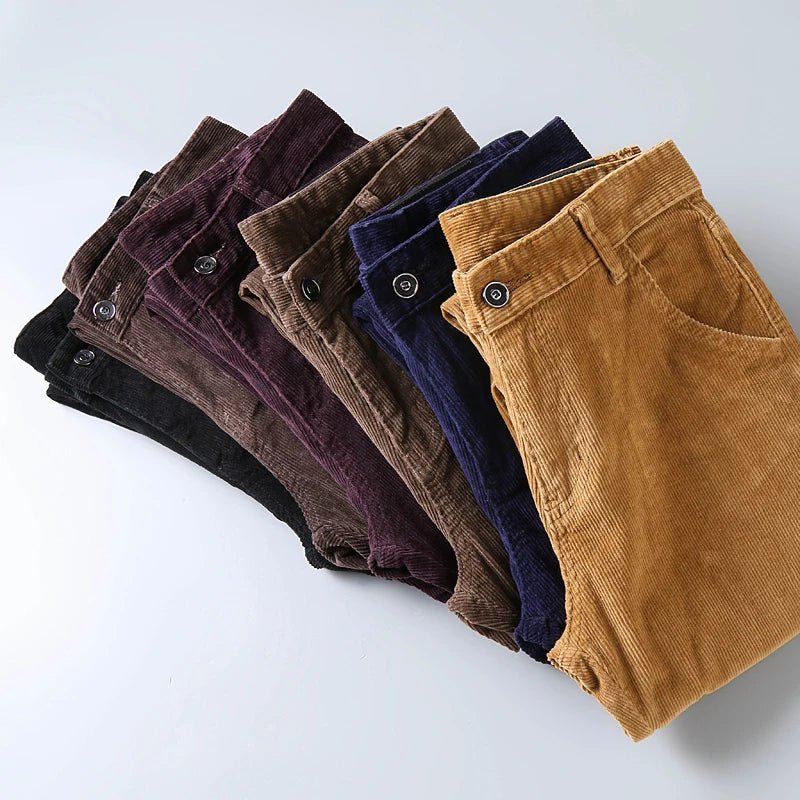 "Marconi" Corduroy Trousers (Khaki 28) - | Zavonix
