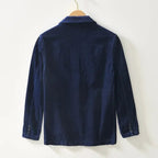 Marenox — Corduroy Blazer with Relaxed Fit and Oversized Pockets (Blue S) - | Zavonix