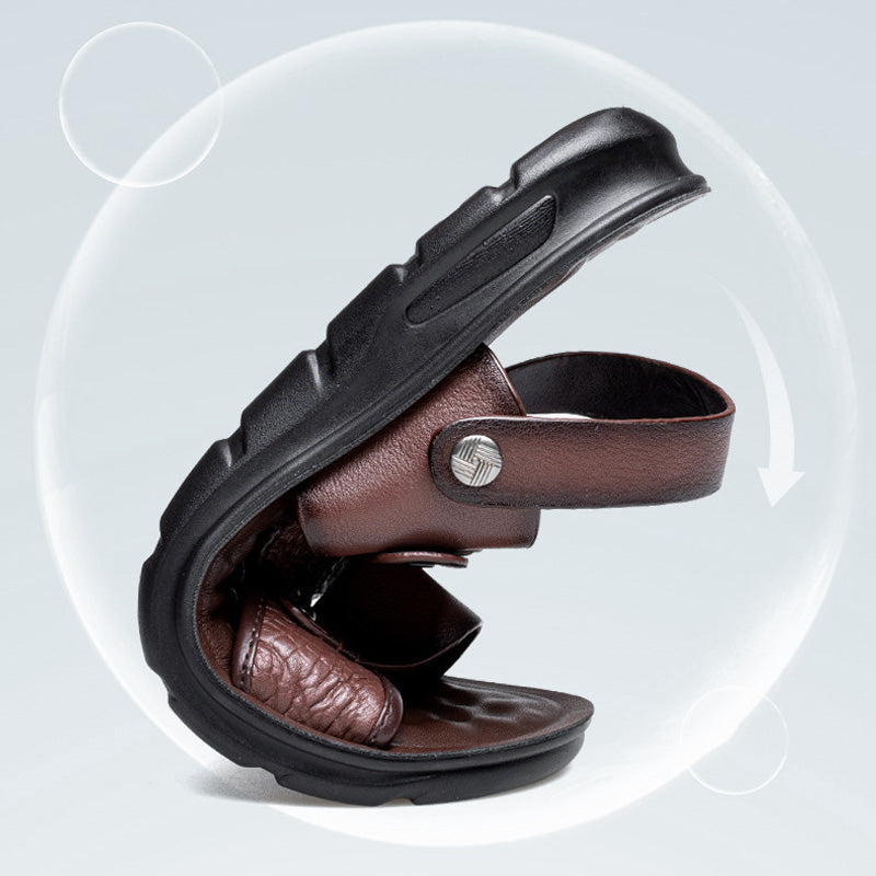 Marina Two Way Strap Leather Sandals Product Image 05