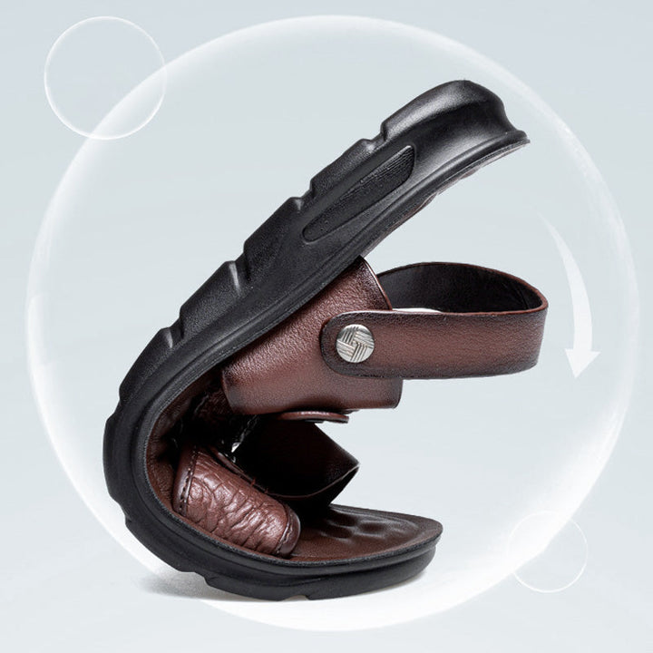 Marina Two Way Strap Leather Sandals Product Image 05