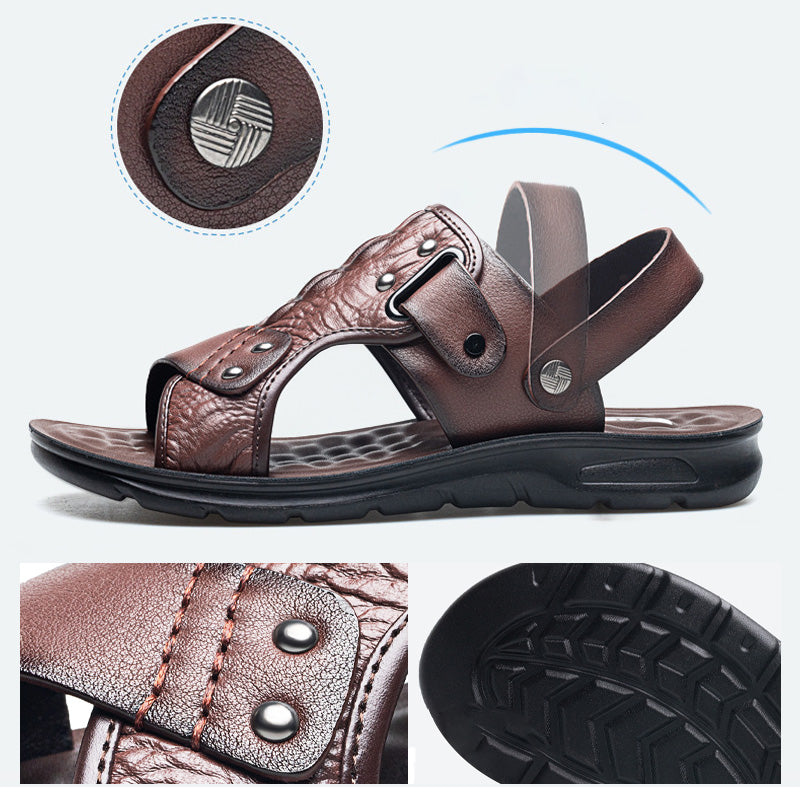 Marina Two Way Strap Leather Sandals Product Image 06