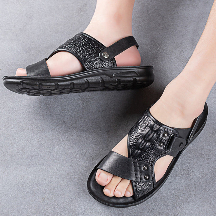 Marina Two Way Strap Leather Sandals Product Image 07