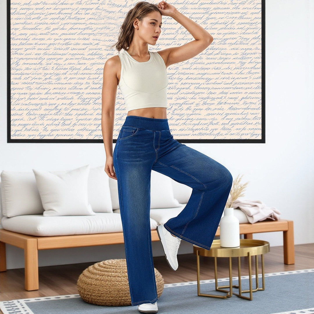 Maris Relaxed Stretch Wide Leg Jeans Product Image 01