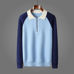 Marlen Zipmerino — Merino Wool Zip Sweater with Soft Comfort (Gray S) - | Zavonix